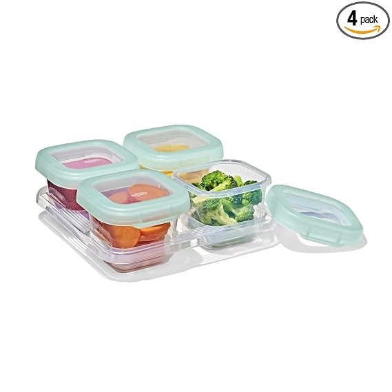 OXO Tot Baby Blocks Food Storage Containers 6 Oz Opal