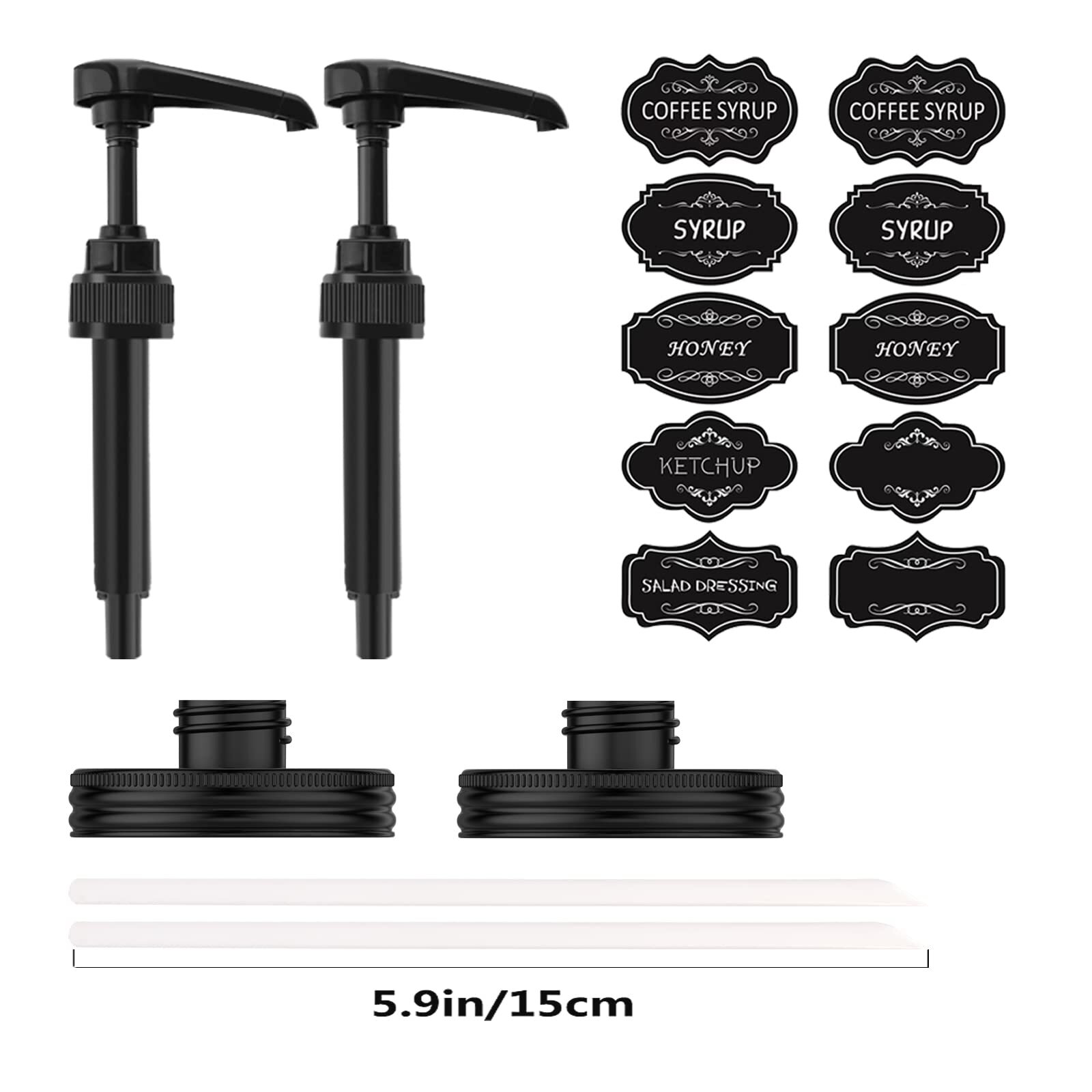 Mason Jar Syrup Dispenser Pump Lids for Regular Mouth Jar Coffee Syrup Dispenser