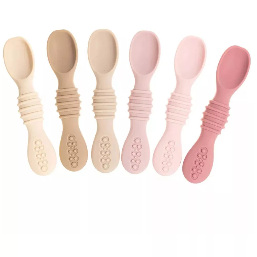 12-Pack Glass Baby Food Storage Jars with Lids, 6-Pack Silicone Baby Spoons