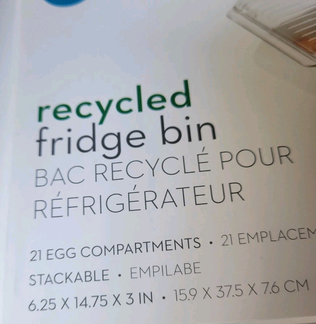 Refrigerator Organizer Clear Egg Holder & Acrylic Lid Storage Container Holds 21