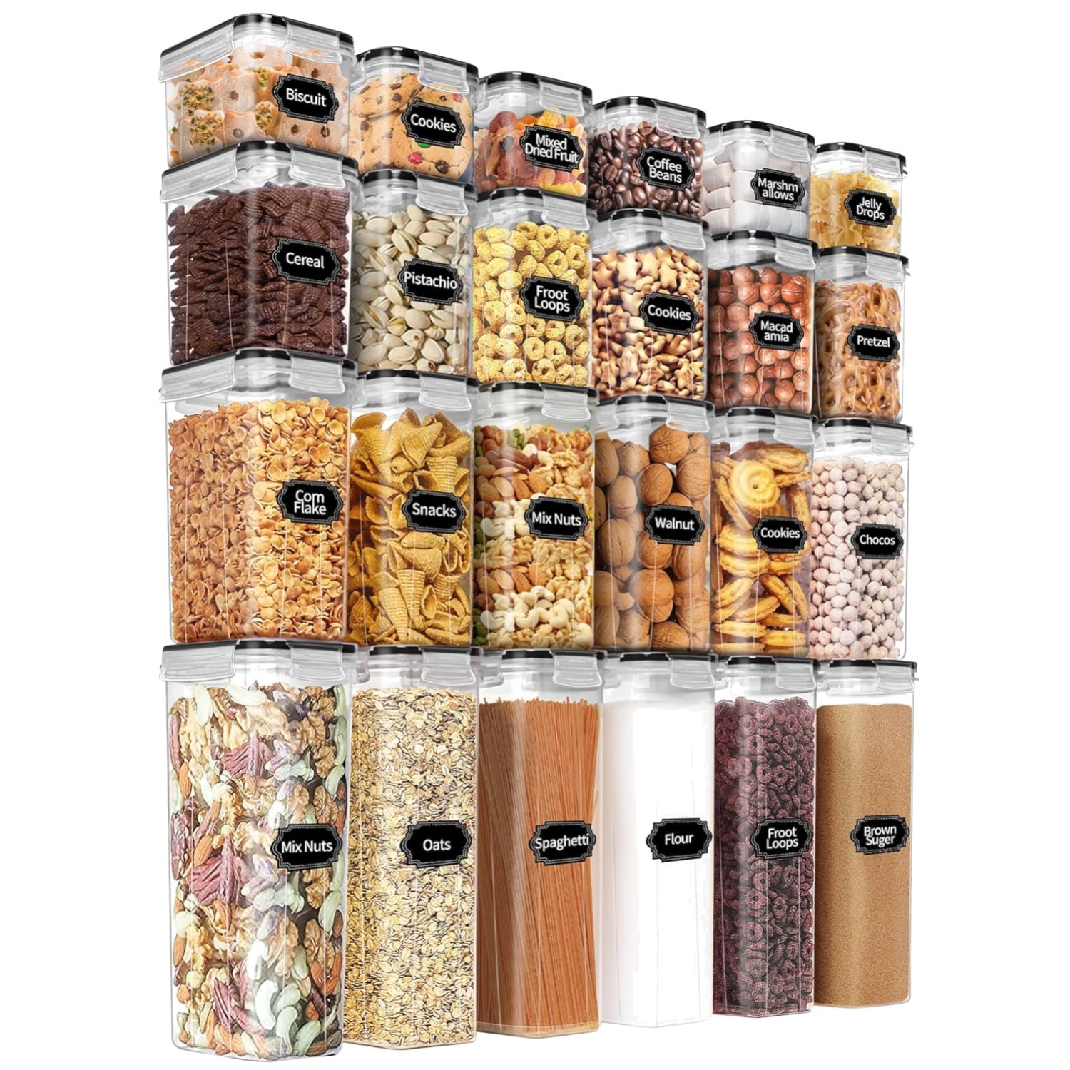 24-Piece Airtight Food Storage Containers Set