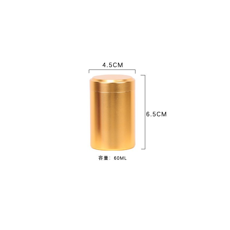 Portable Travel Tea Jar 60ml 140ml 220ml Airtight Smell Proof Metal Container