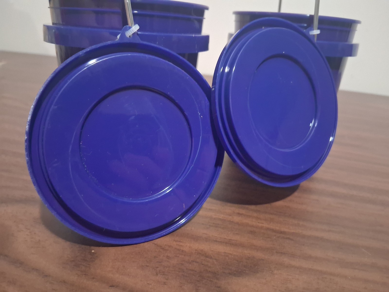 Lowes Mini Bucket with lid .42 qt Food Safe Blue #6763129