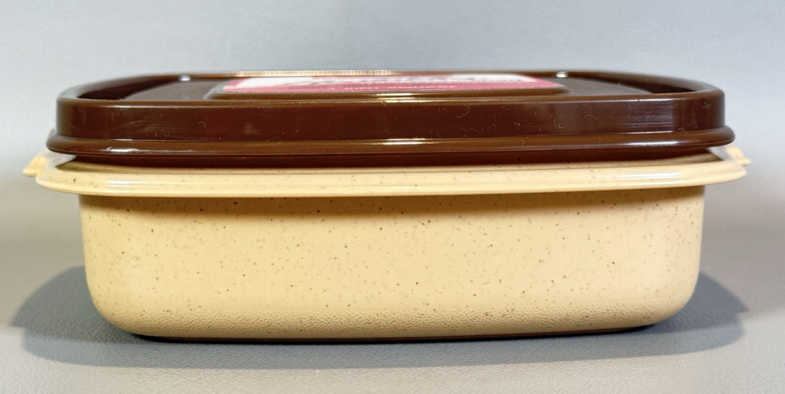 VTG 1986 Rubbermaid Heatables #1 Square 1 Pt 2 Cup Container 5270 Tan Brown