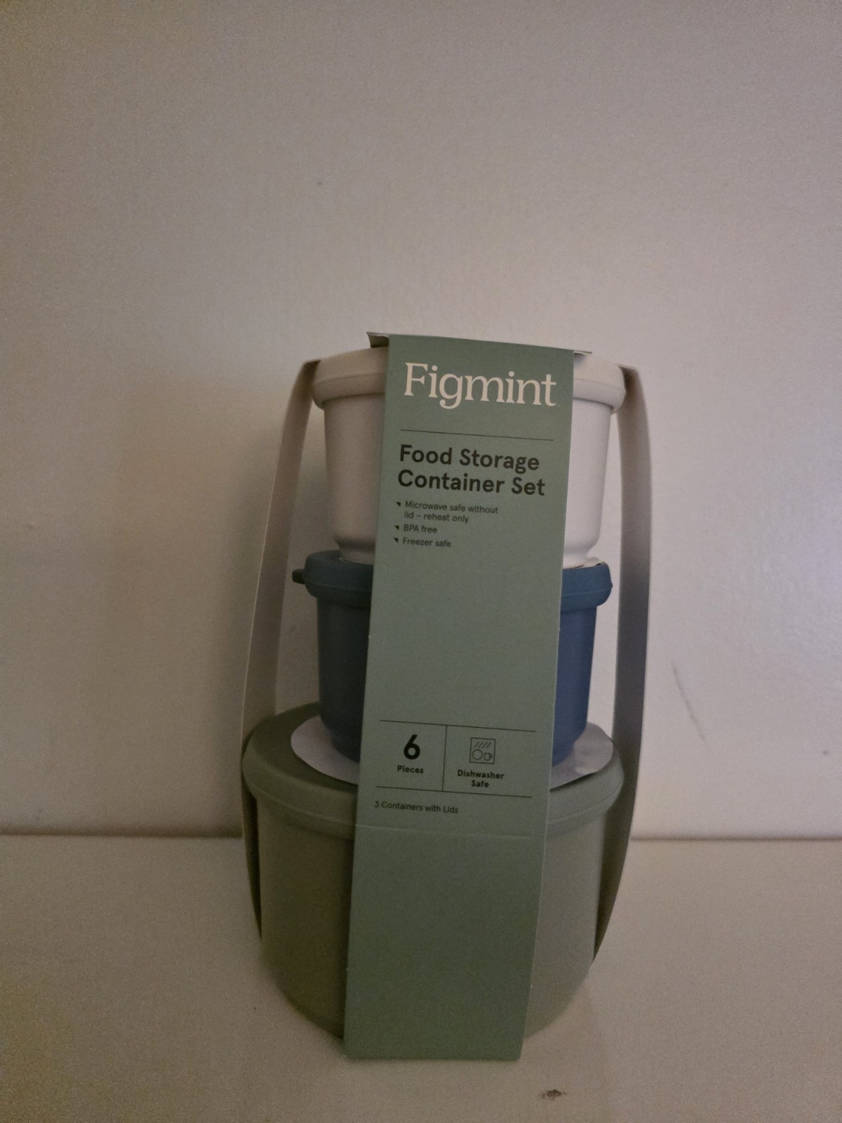 Figmint 6-Piece Round 2.5 Cup Food Storage Container Set BPA-Free Snap Lids
