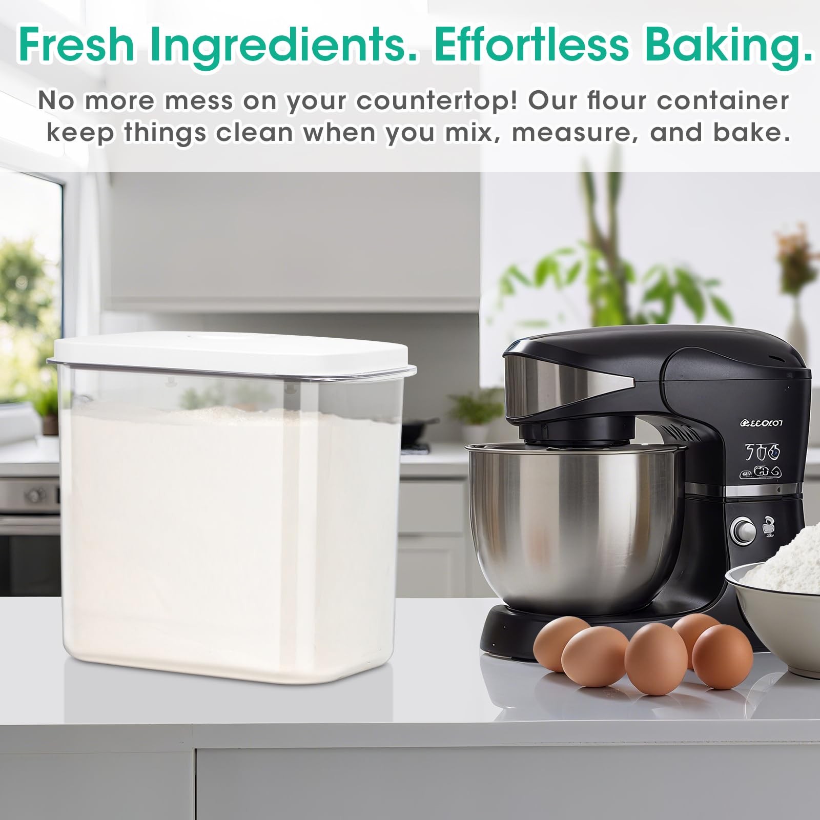TBMax Large Rice Container 25 Lbs with EasyCarrying Handles 12.7 Qt Flour Sto…