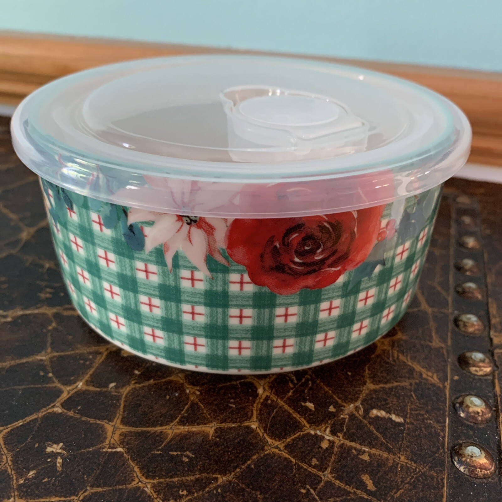 Pioneer Woman ~ Wishful Winter ~ Stoneware ~ 4.9″ Food Storage Container w/Lid