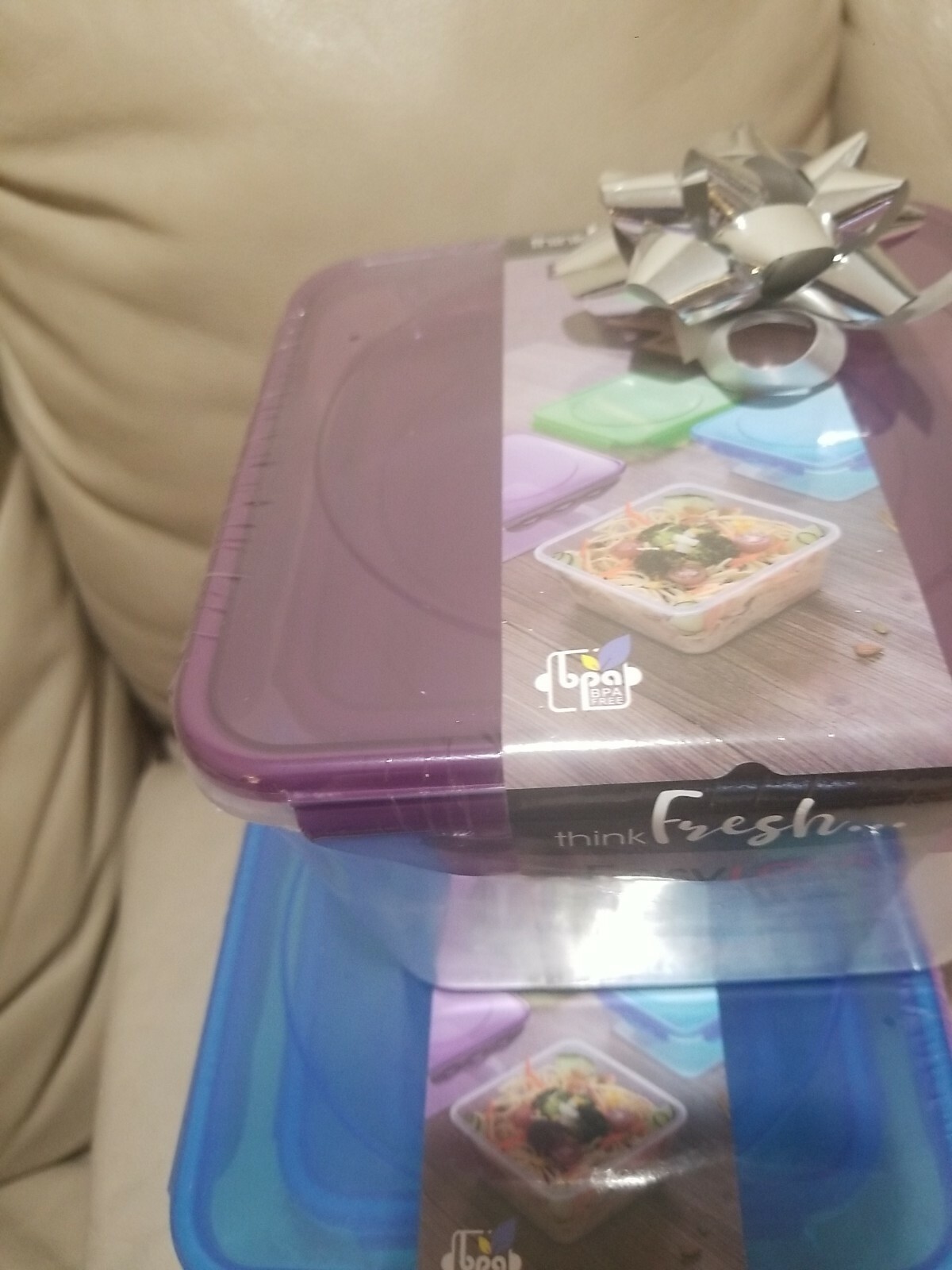 Think Fresh Food Storage Container Set, total 6-Pack, Square