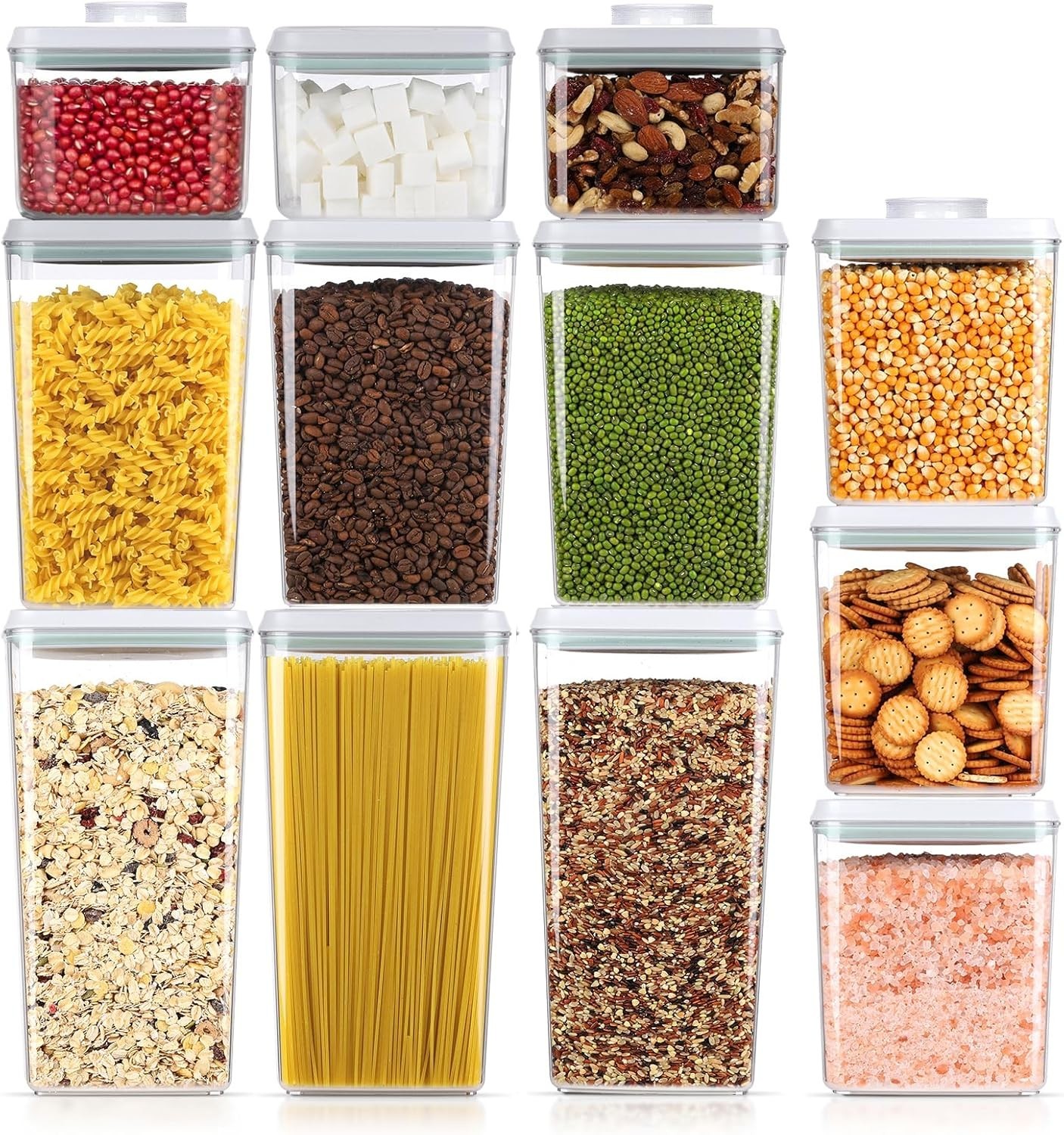 12 Pcs Pop Food Storage Containers Airtight Food Storage Containers Set W/ Lids