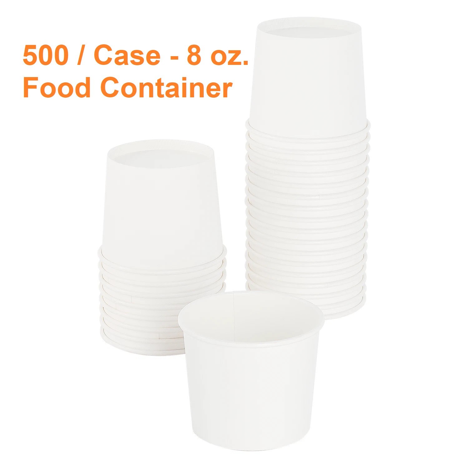 500 Paper Food Containers 8 oz for Hot / cold food Disposable food boxes to go