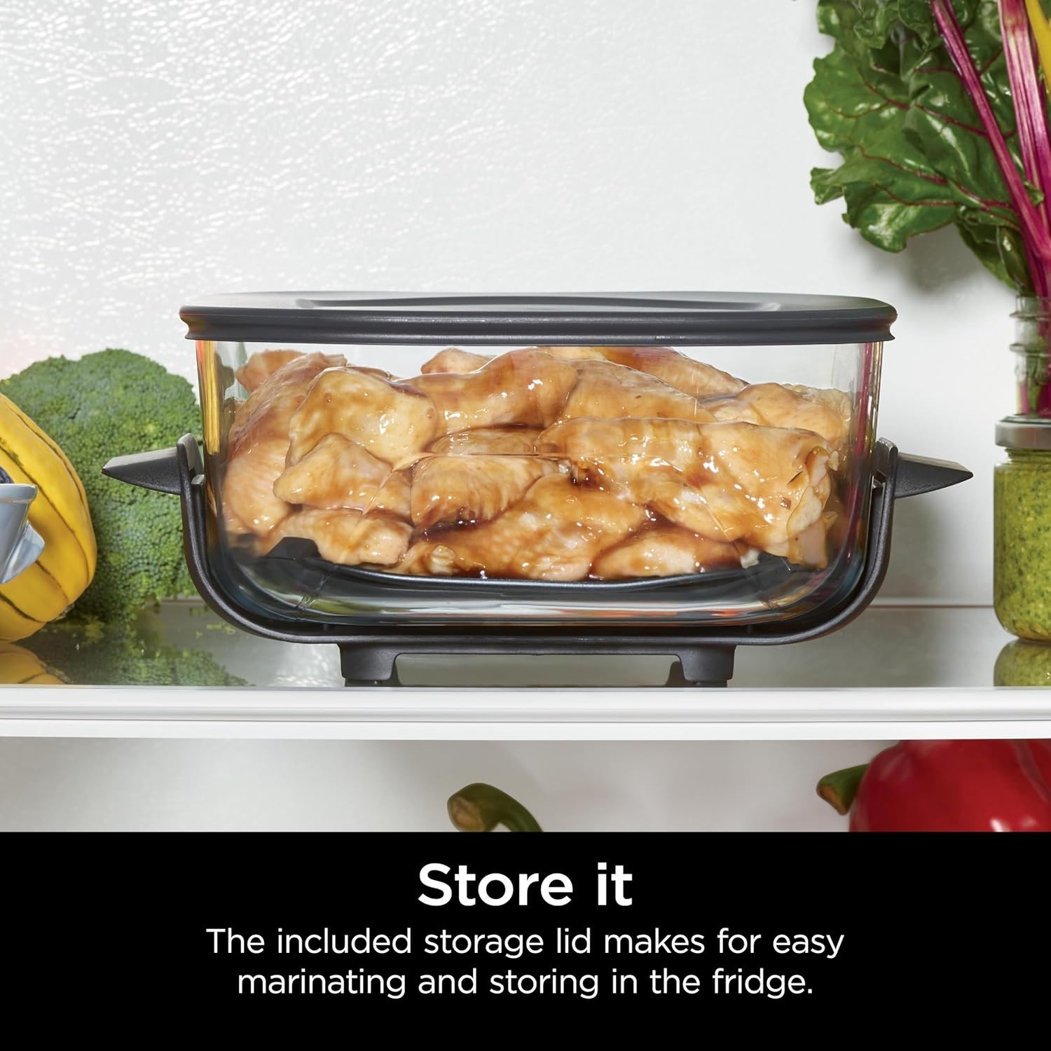 Ninja 4-QT Cleancrisp™ Glassware Container with Storage Lid, Compatible with Nin