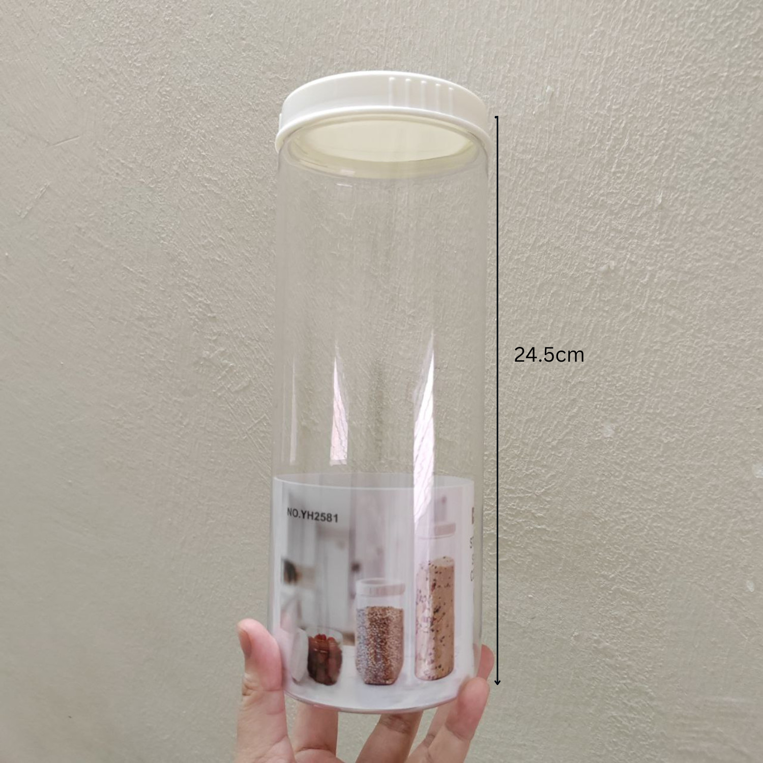 1 Pcs Plastic Twist Dry Food Pasta Snack Candy Herb Storage Airtight Container