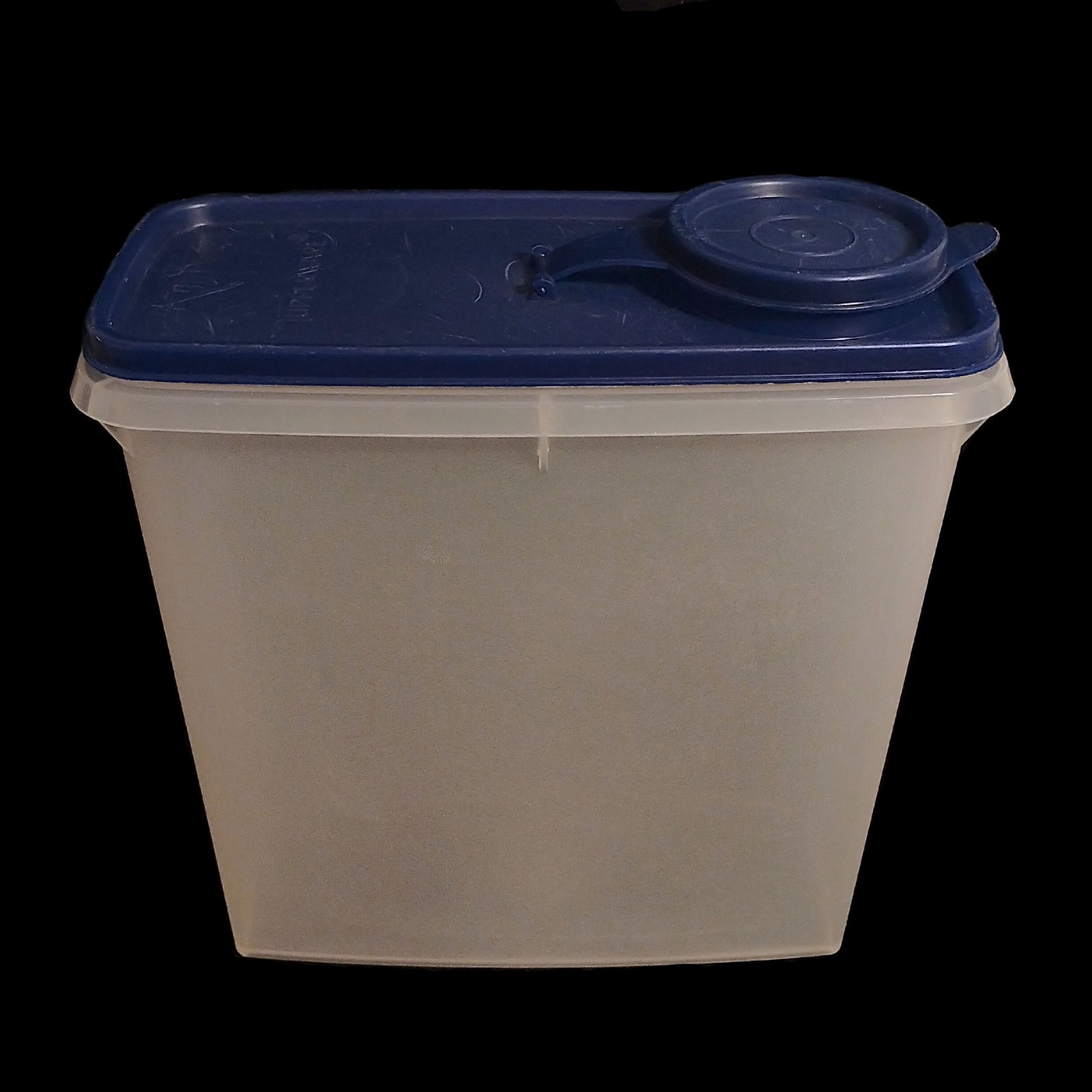 Tupperware Small Cereal Storer Royal Blue Lid 13 Cup 469-20 471-10 Vintage 1980s