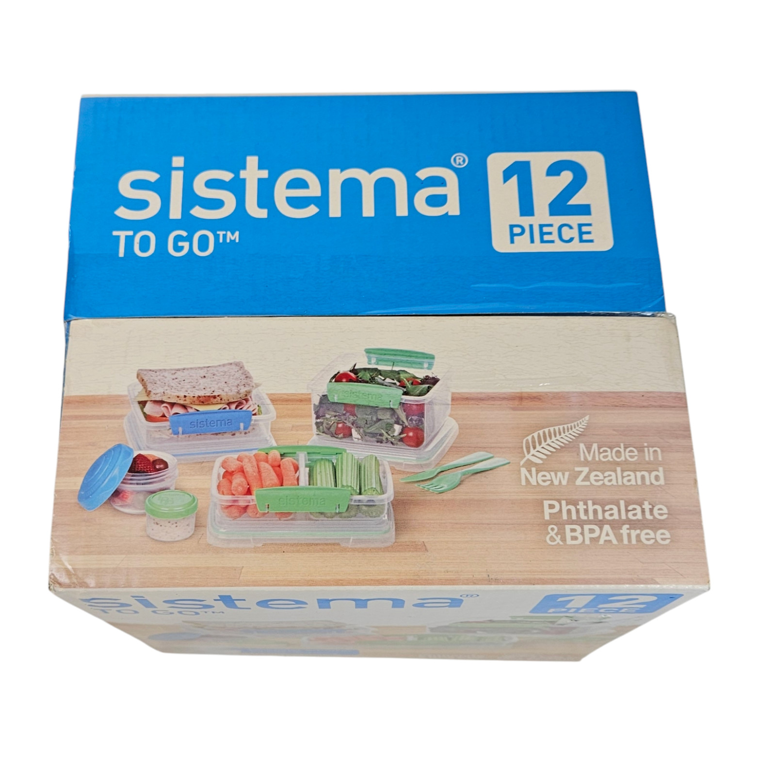 SISTEMA TO GO LOCKING LID LUNCH PACK SET BENTO PHTHALATE & BPA FREE 12pc SEALED