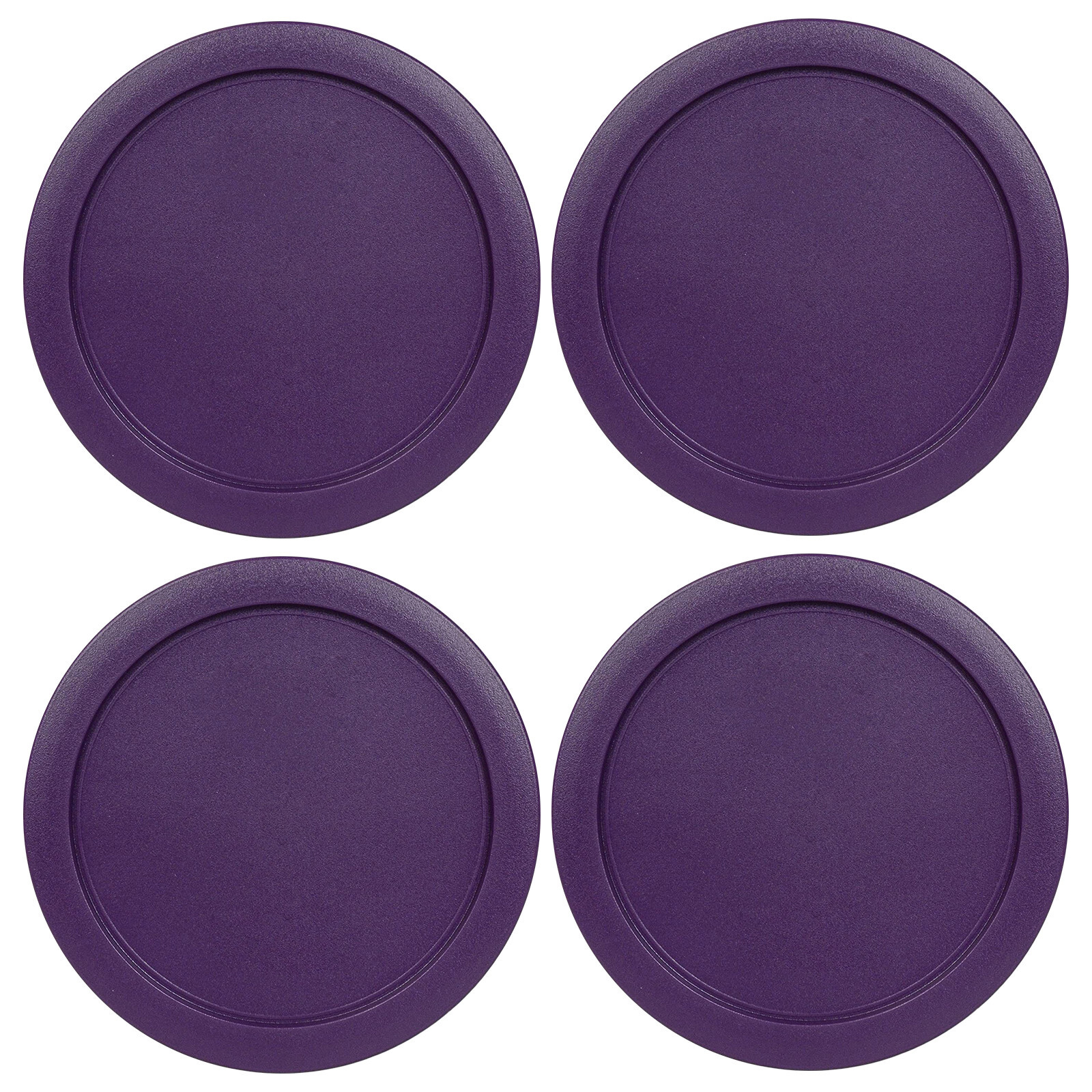 4 Replacement Lids Covers for Pyrex 2-Cup Containers, 5-Inch 7200-PC PURPLE