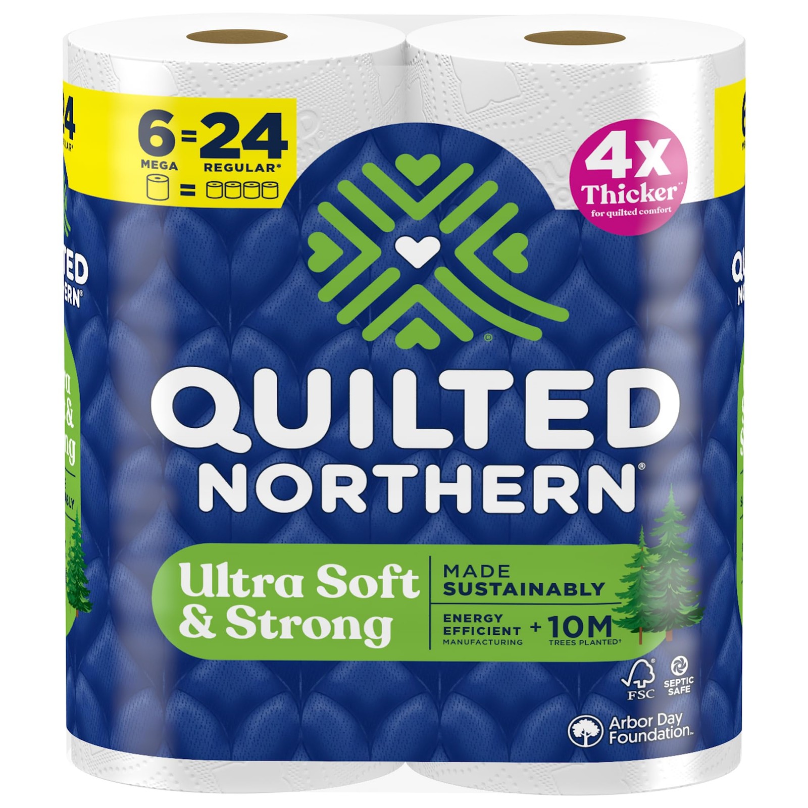 Quilted Northern Ultra Soft Strong Toilet Paper 6 Mega Rolls 24 Regular Rolls