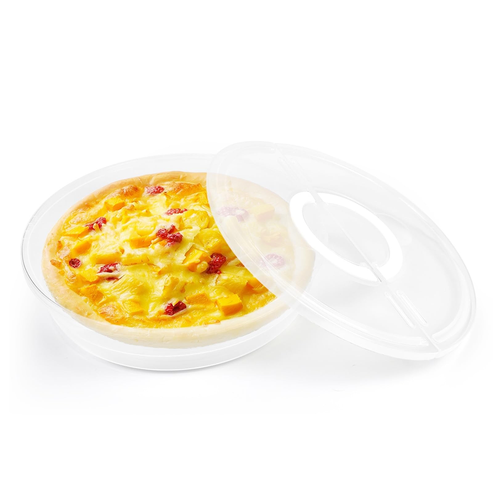 11.5 Inch Clear Pie Containers With Lids and Handle Round Pie Carrier Reusabl…