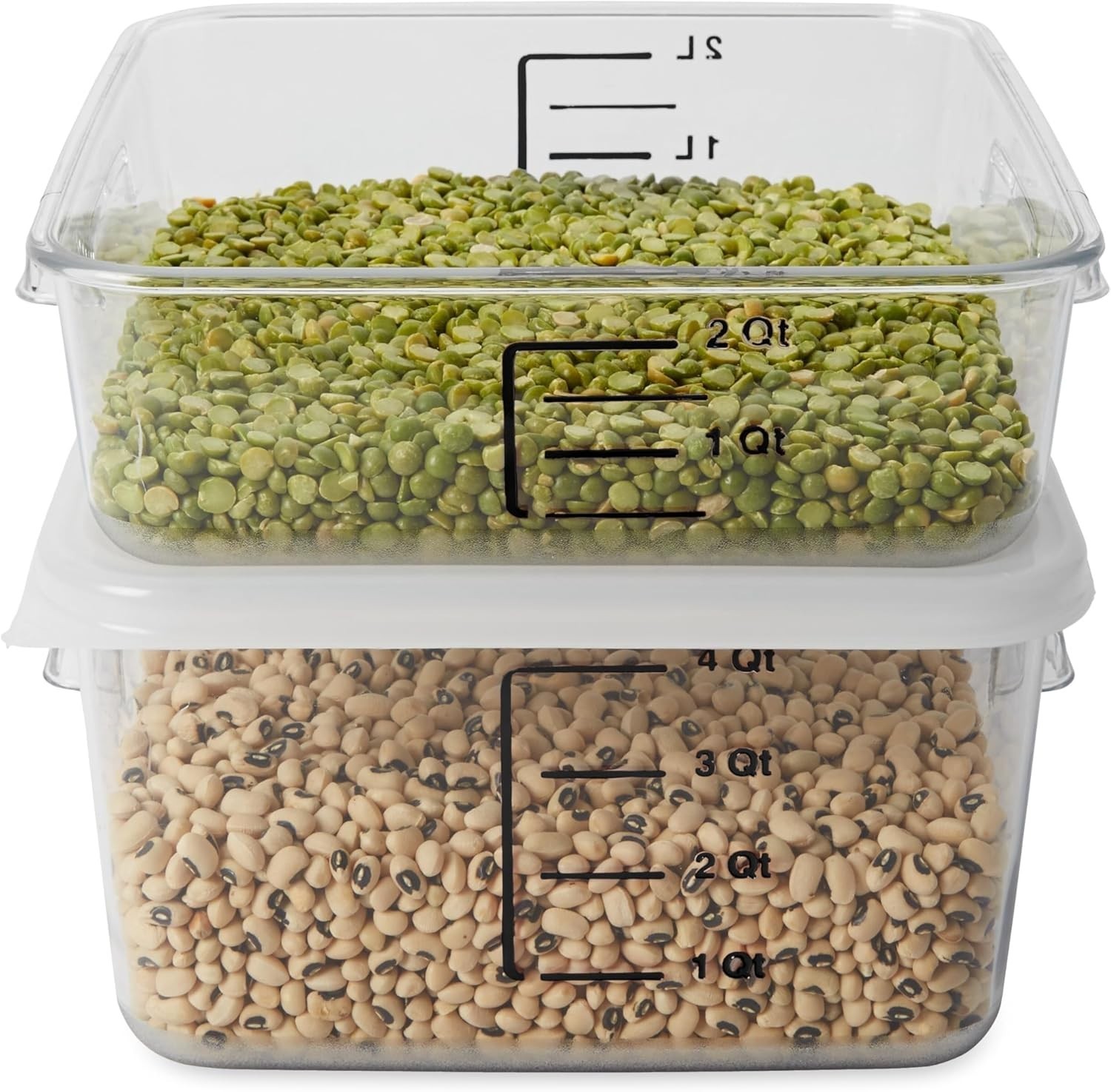 Rubbermaid Commercial Product,Space Saving Square Food Storage Container,4 Quart