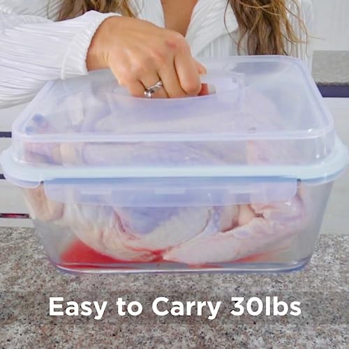 6500 ML / 220 oz / 28 Cup LARGE Glass Food Storage Container with 6500 ml