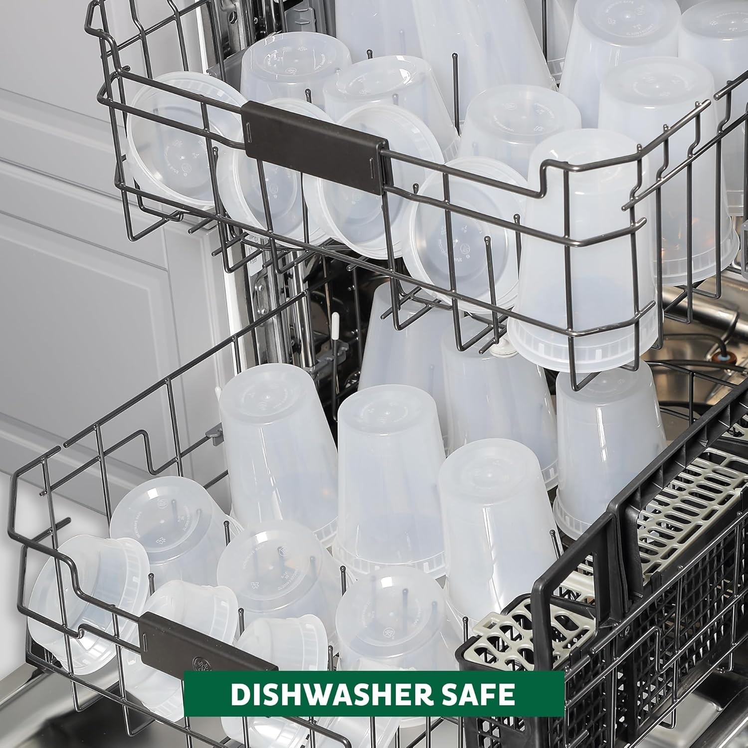 50-Pack 16 oz BPA-Free Plastic Deli Containers with Lid – Leakproof & Stackable
