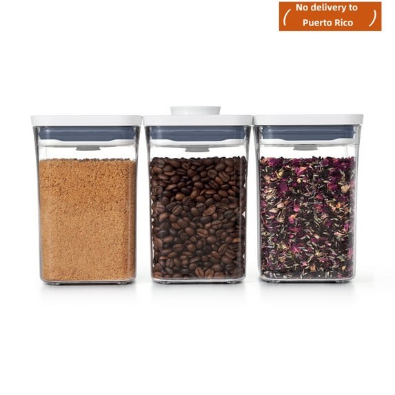 SoftWorks POP 3-Piece Food Storage Set, Clear/White