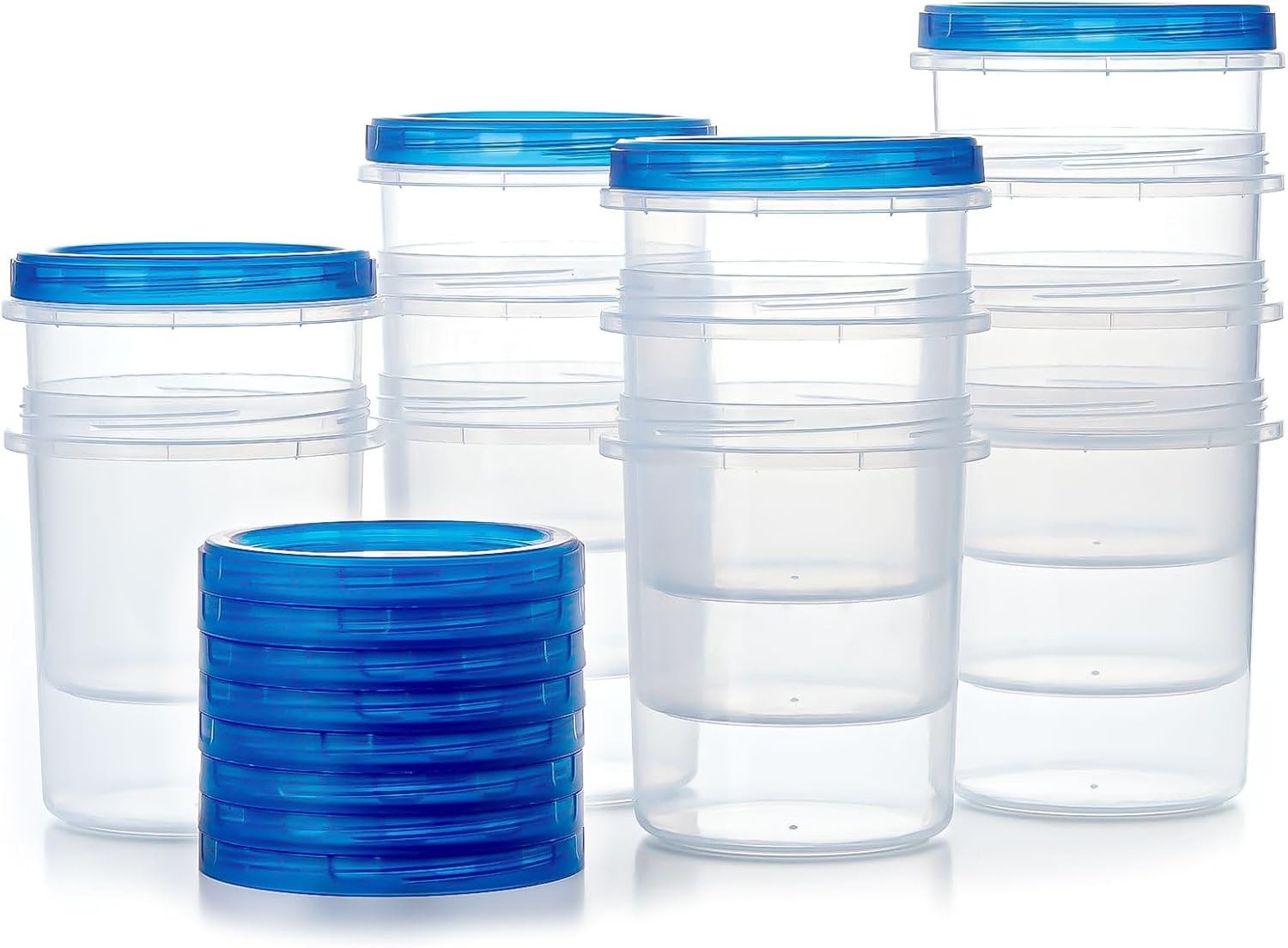 Reusable Freezer Containers with Leak-Resistant Lids
