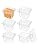 Bekith 6 Pack 1/6 Size Plastic Clear Food Pans with Lids for Kitchen Restaurant