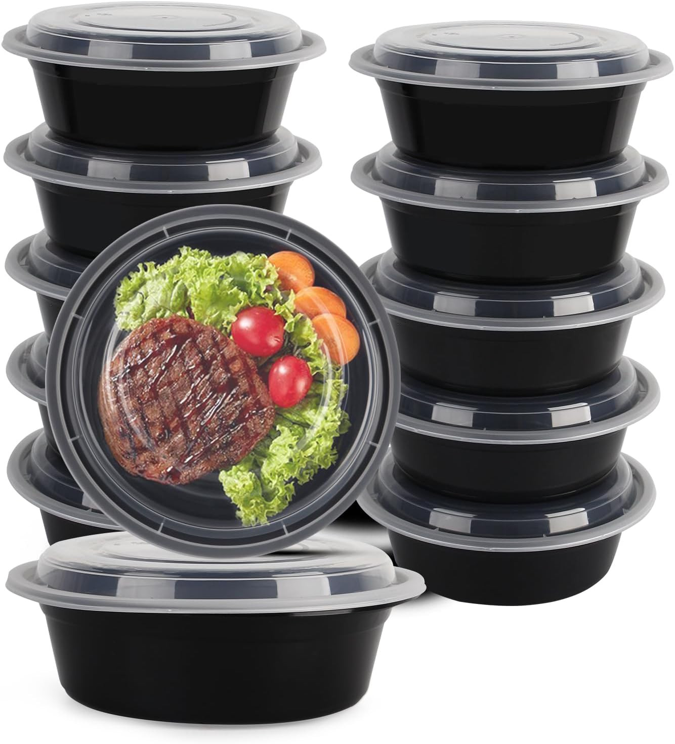 Meal Prep Containers with Lids – 10Pack 32Oz Meal Prep Bowls, Disposable