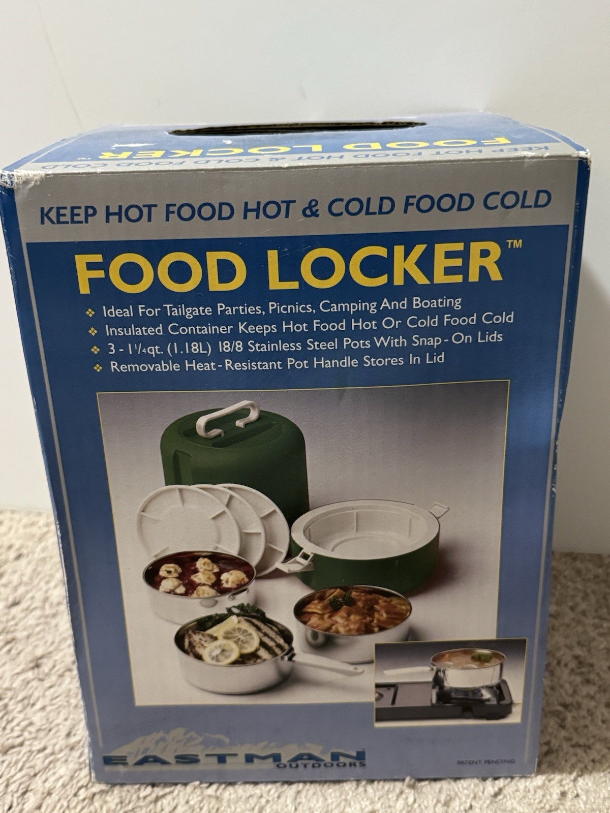 Eastman Outdoors Food Locker Insulated Hot or Cold Food Storage Complete Set
