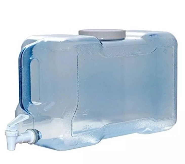 3 Gallon Water Plastic Bottle Jug Refrigerator w/ Spigot Dispenser Made in USA