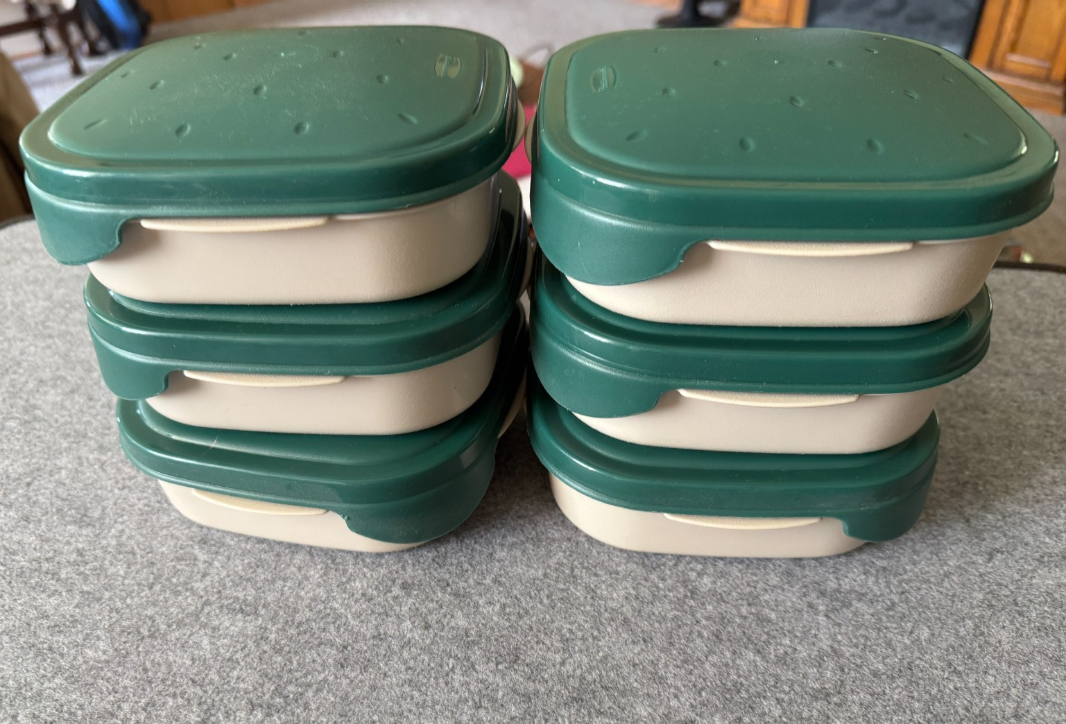 Vintage Rubbermaid Microwave Covered Dish Servin Saver Hunter Green Set 6