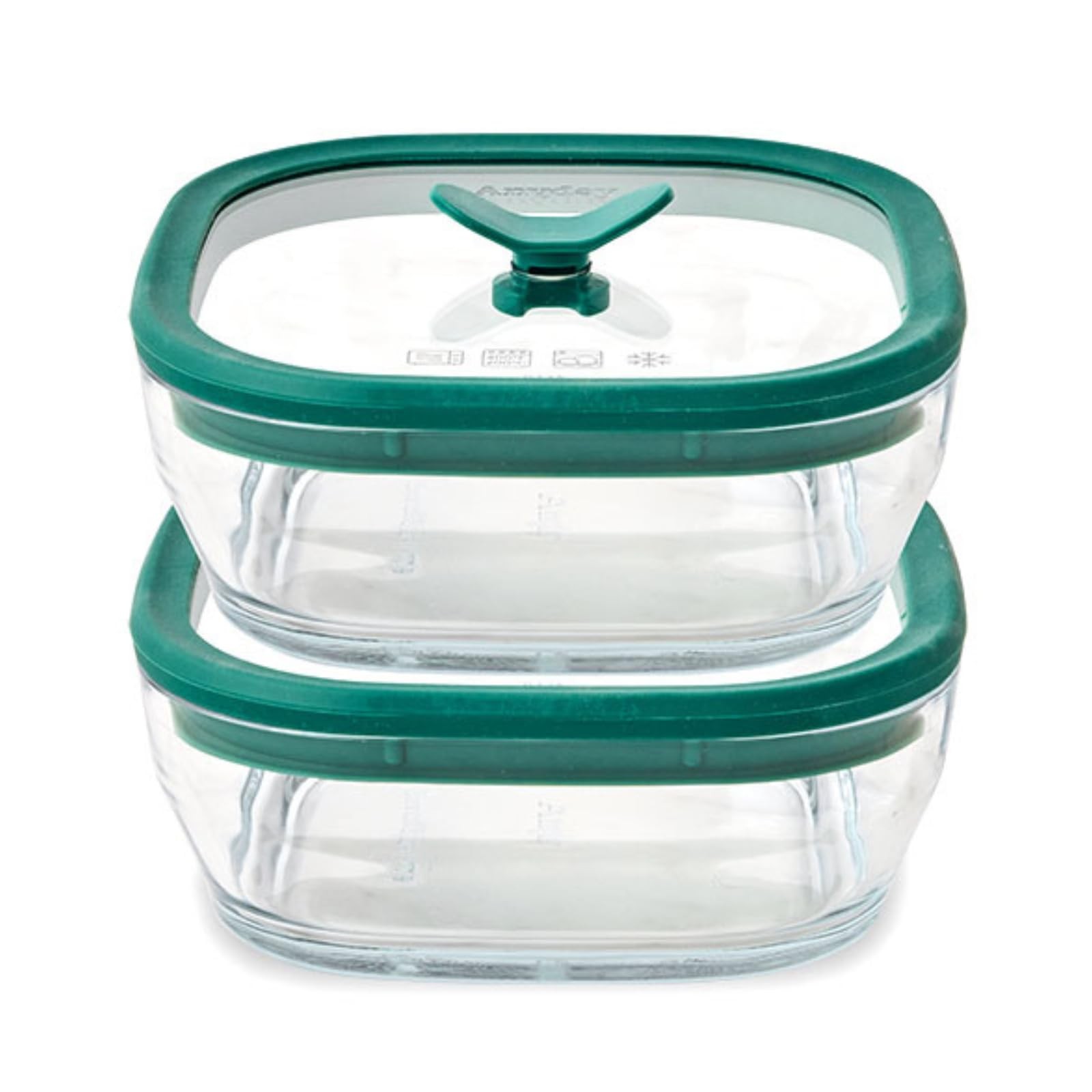 Glass Lunch Containers 2 Pack 2.5 Cup Microwavable Food Storage Bowls Vented Lid