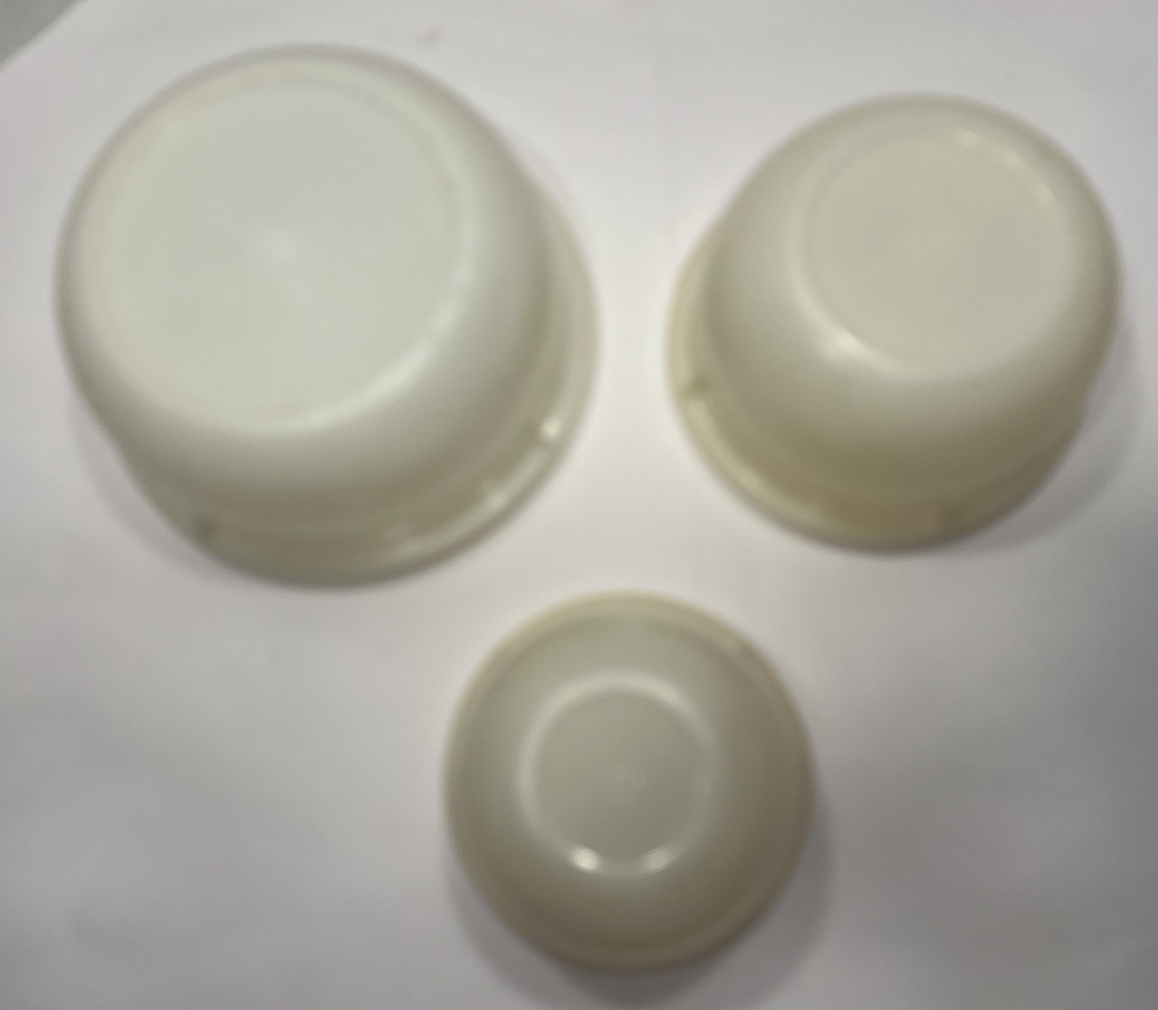 Vintage Tupperware Fix N Mix Nesting Bowls with Lids Sheer Set of 3 Flaws READ