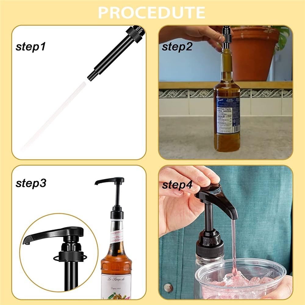 8pcs Syrup PumpsCoffee Syrup Pump Dispenser Fits 750ml-25.4 oz BottlesSyrup B…