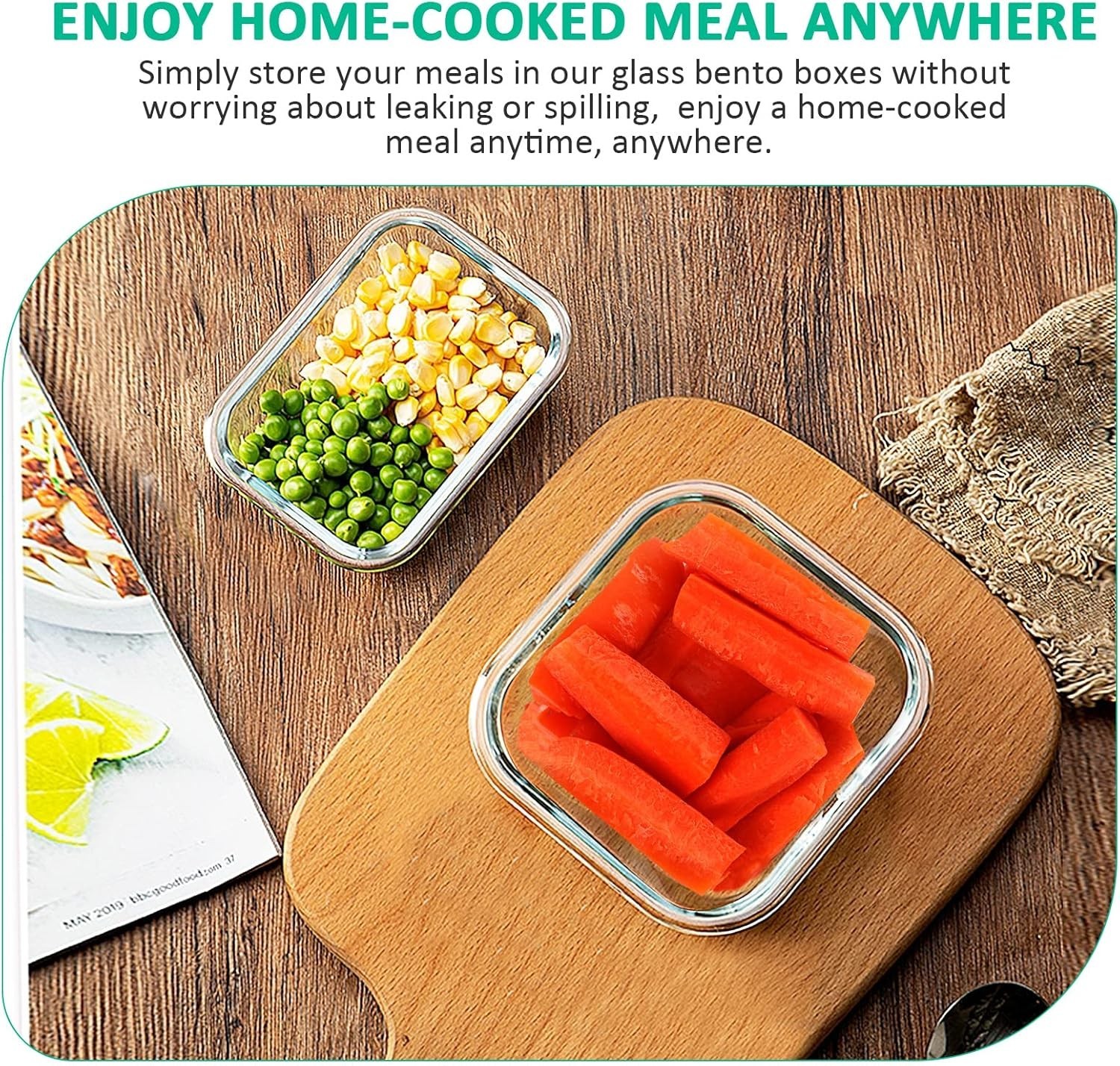 24-Piece BPA-Free Glass Containers – Oven, Dishwasher & Freezer Safe