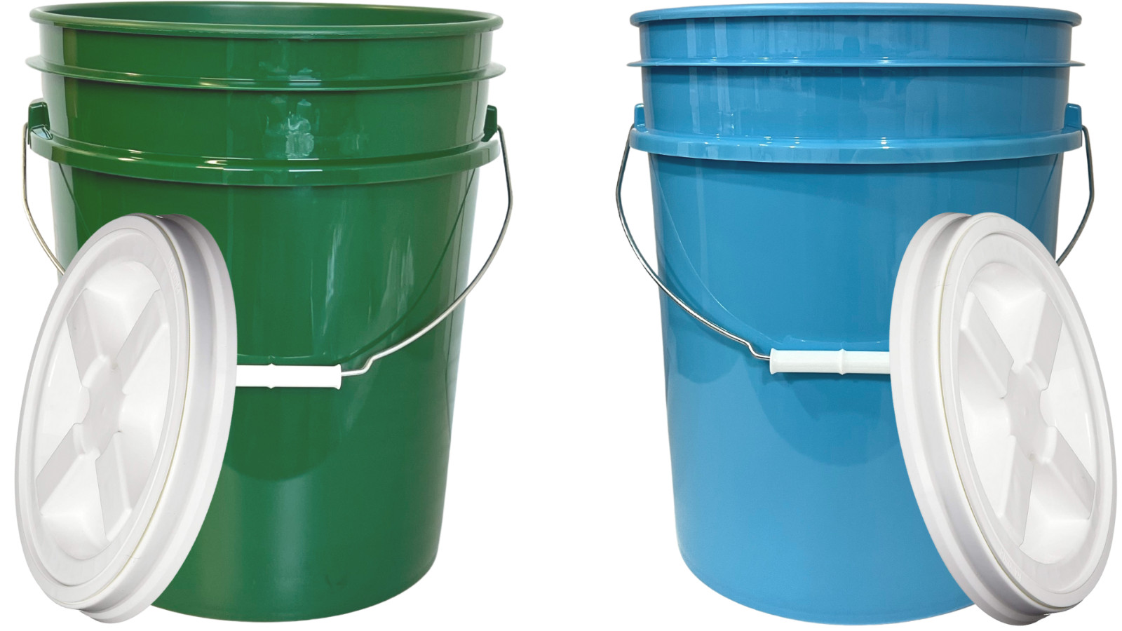 5 Gallon Food Grade Buckets BPA Free Gamma Screw on lids pails 90mil (2 Pack )