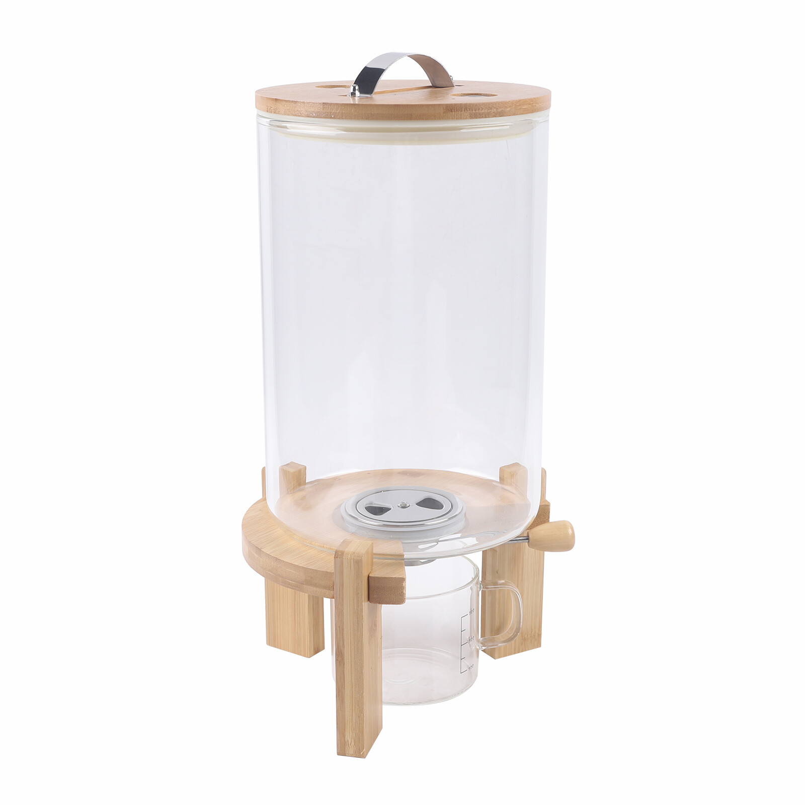 7.5L Rice Dispenser Airtight Storage Container Dry Food Storage W/ Cup Kitchen
