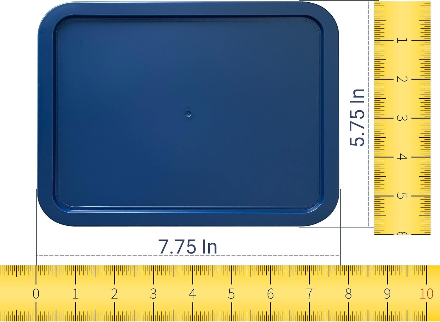Replacement Lids for Pyrex 7210-PC 3-Cup Rectangle Navy Blue 5.75×7.75″ 4-Pack