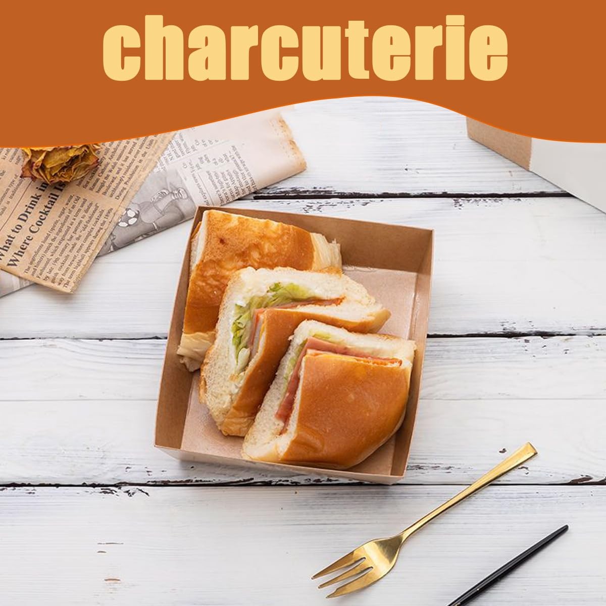 Karasmay 100 Pack Charcuterie Boxes with Clear Lids – Eco-Friendly, Portable,…