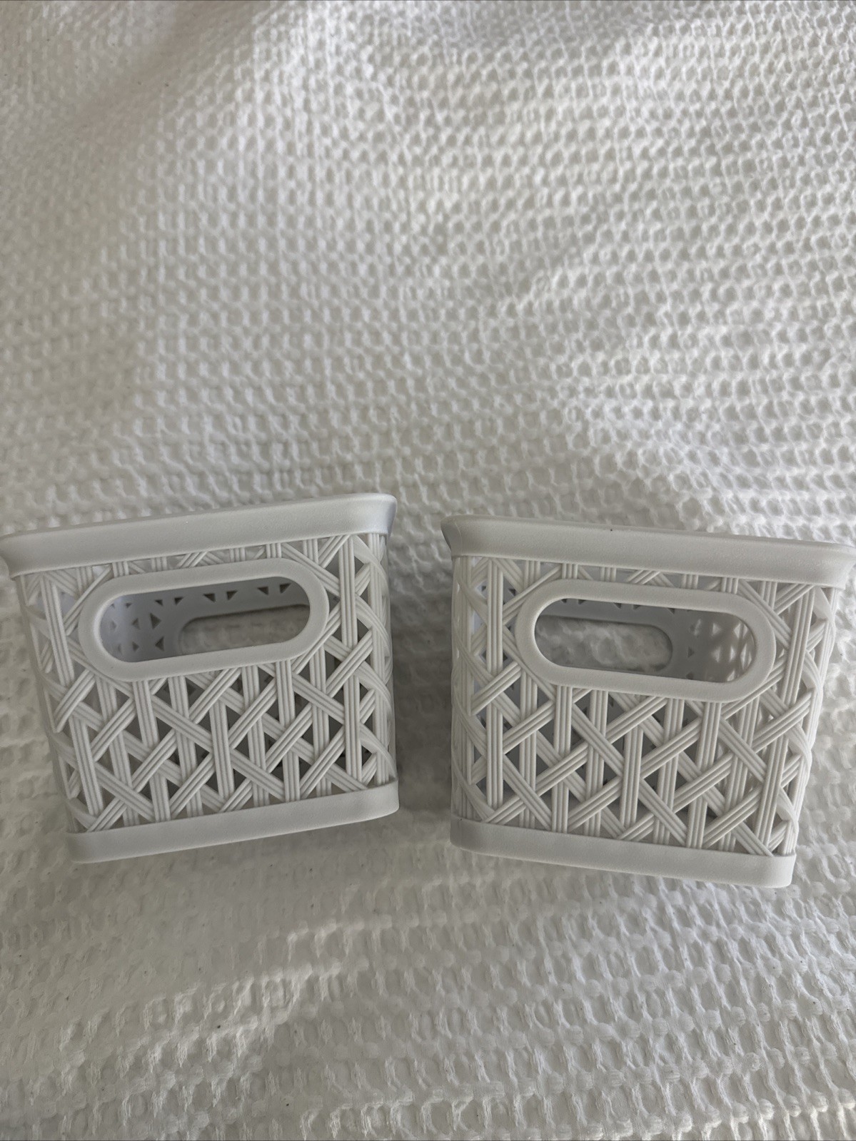 Set Of 2 Gray Storage Containers Multi Use Functional Office Kitchen Household