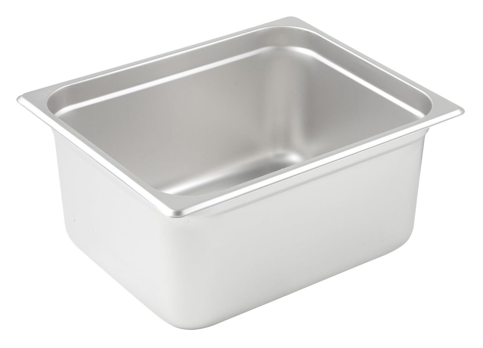 Half-Size 6 Deep Anti-Jamming Steam Pan, Stainless Steel, Standard Weight, NSF