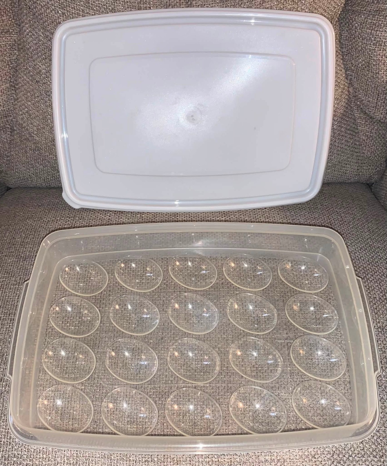Rubbermaid Servin’ Saver 20 Deviled Egg Keeper Container w/ White Lid