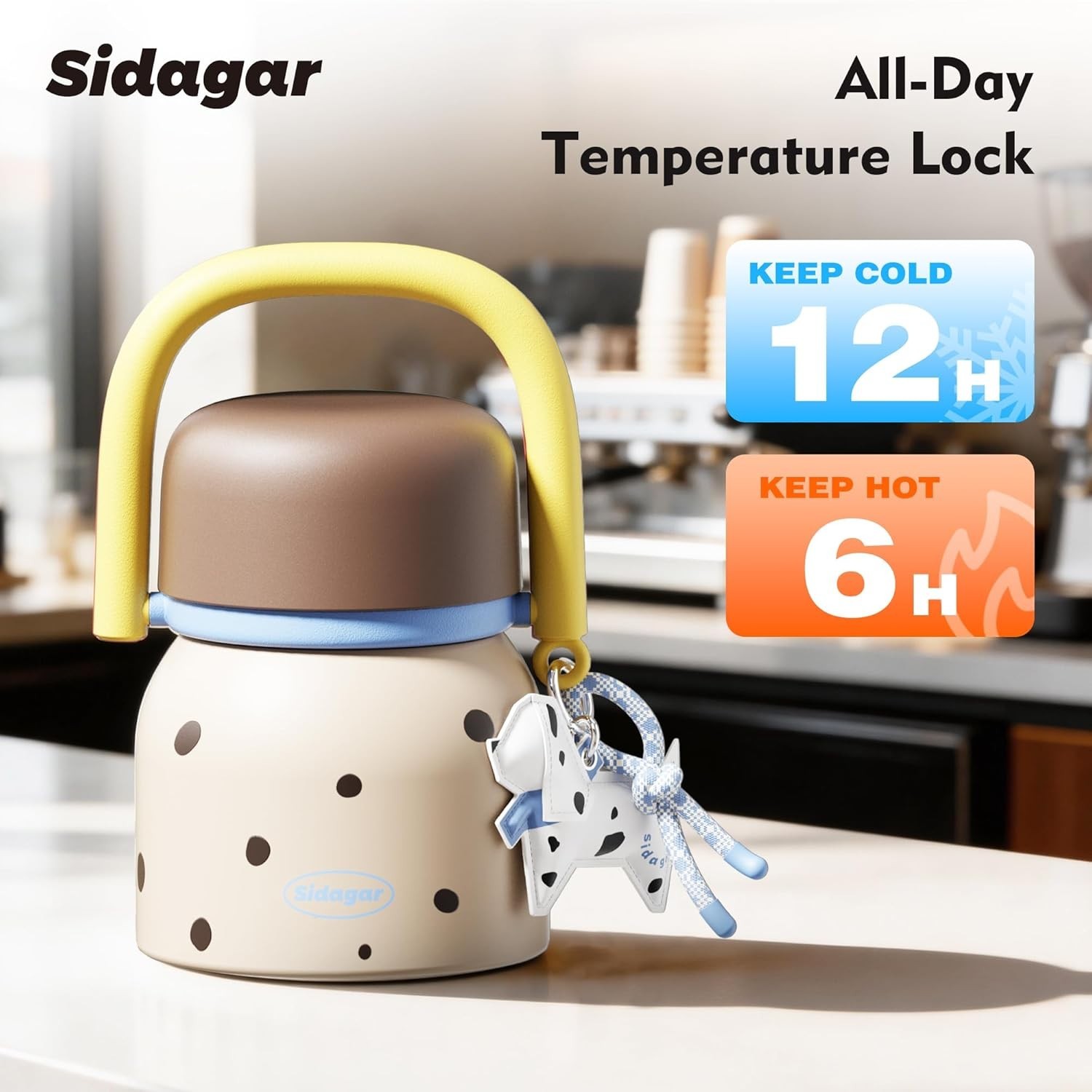 Sidagar 24oz Insulated Stainless Steel Food Jar Leak-Proof with Handle and Spoon