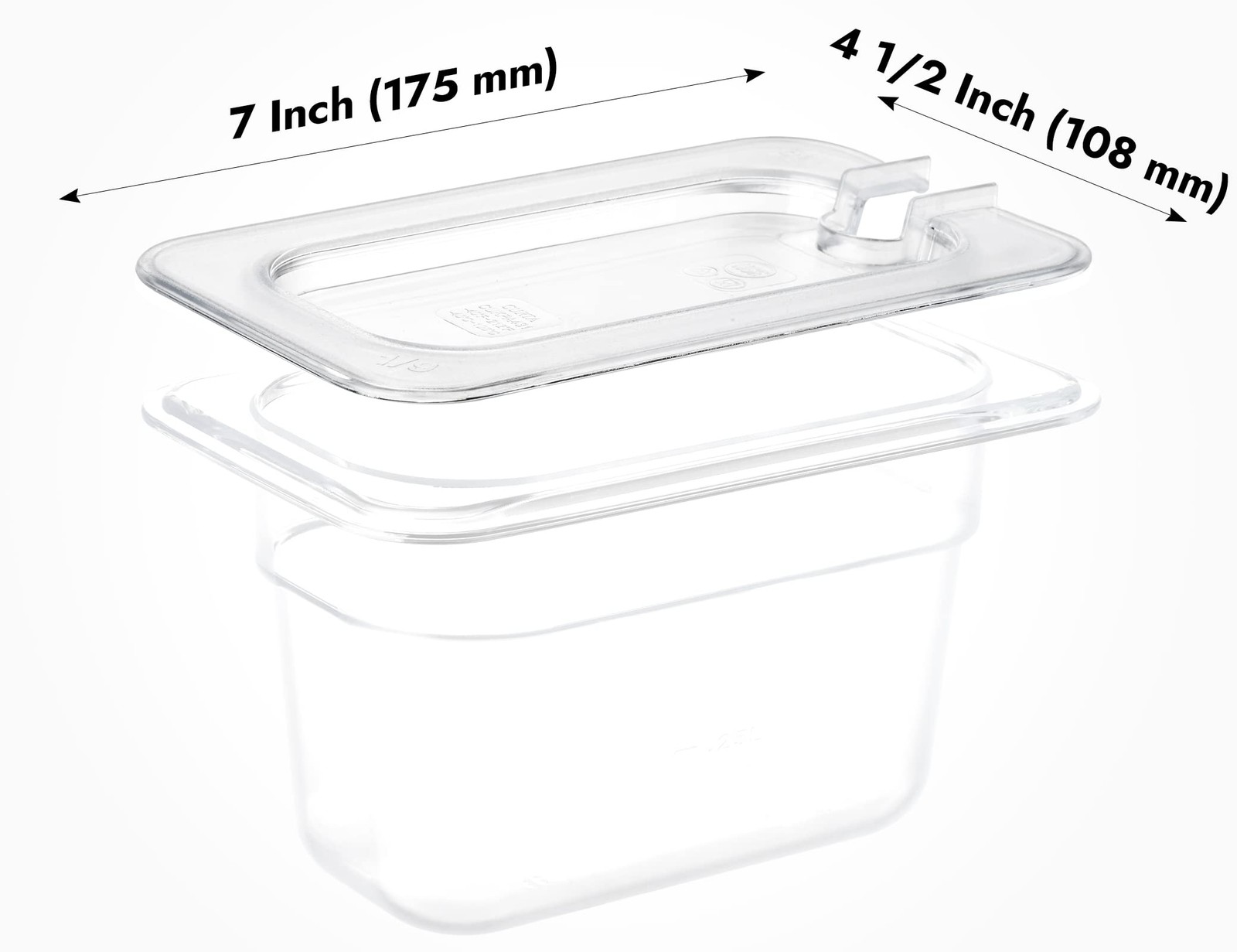 6 Pack NSF 1/9 Notched Food Pan Cover, Size Clear Polycarbonate Lid for Comme…