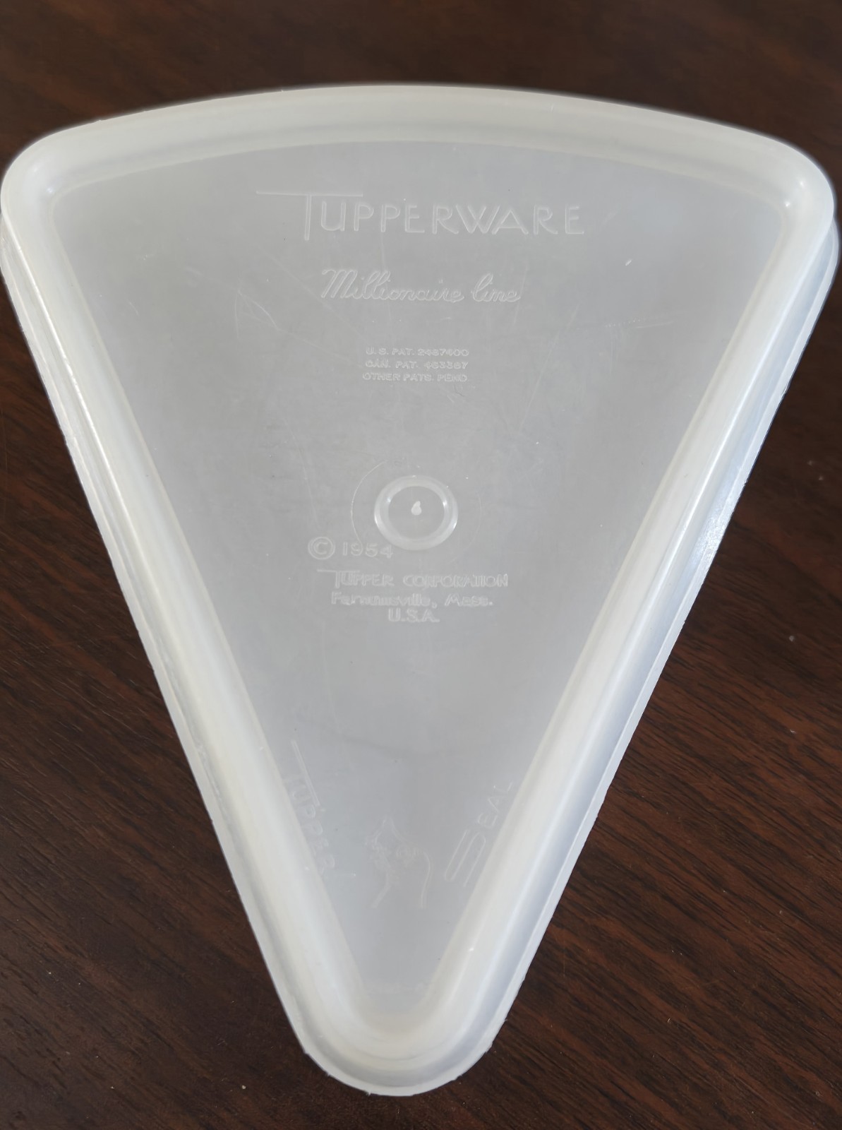 Vintage Tupperware Dessert Mold Pie Slice Container Lot Frosted USA