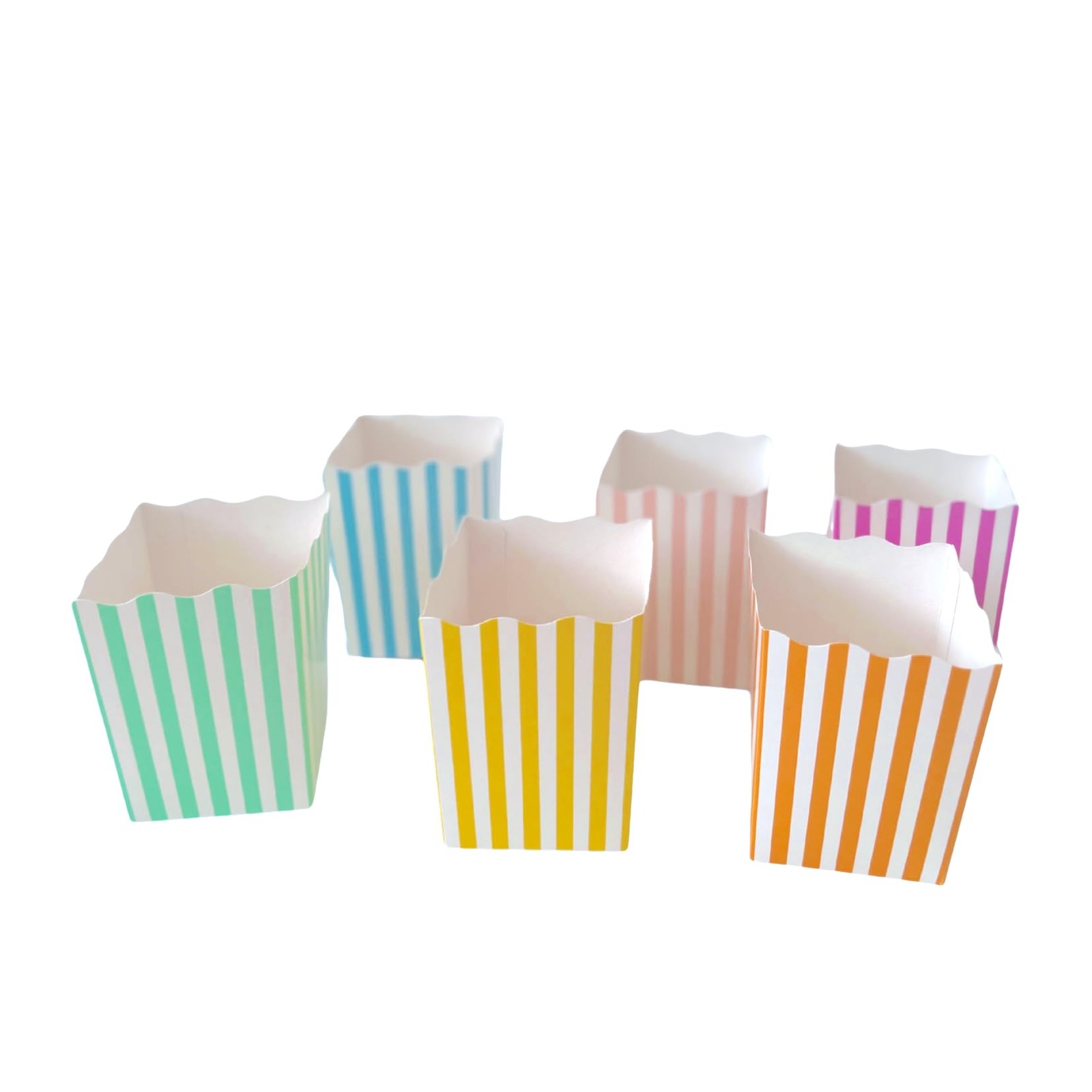 36 Pack Mini Colorful Popcorn Box, 4 Inches tall, Cardboard, Disposable Conta…