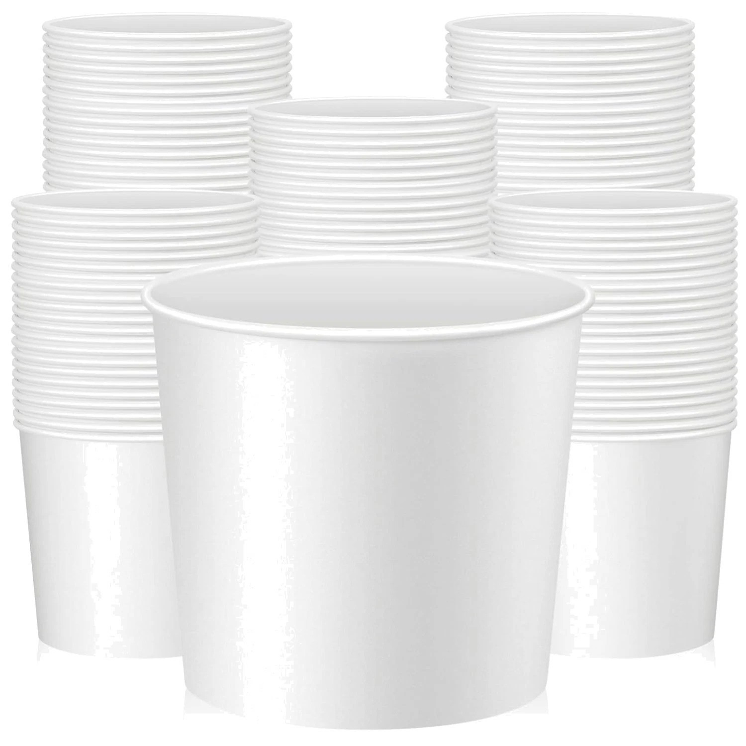 Disposable Food Containers – 100 Pcs, 85oz White Buckets