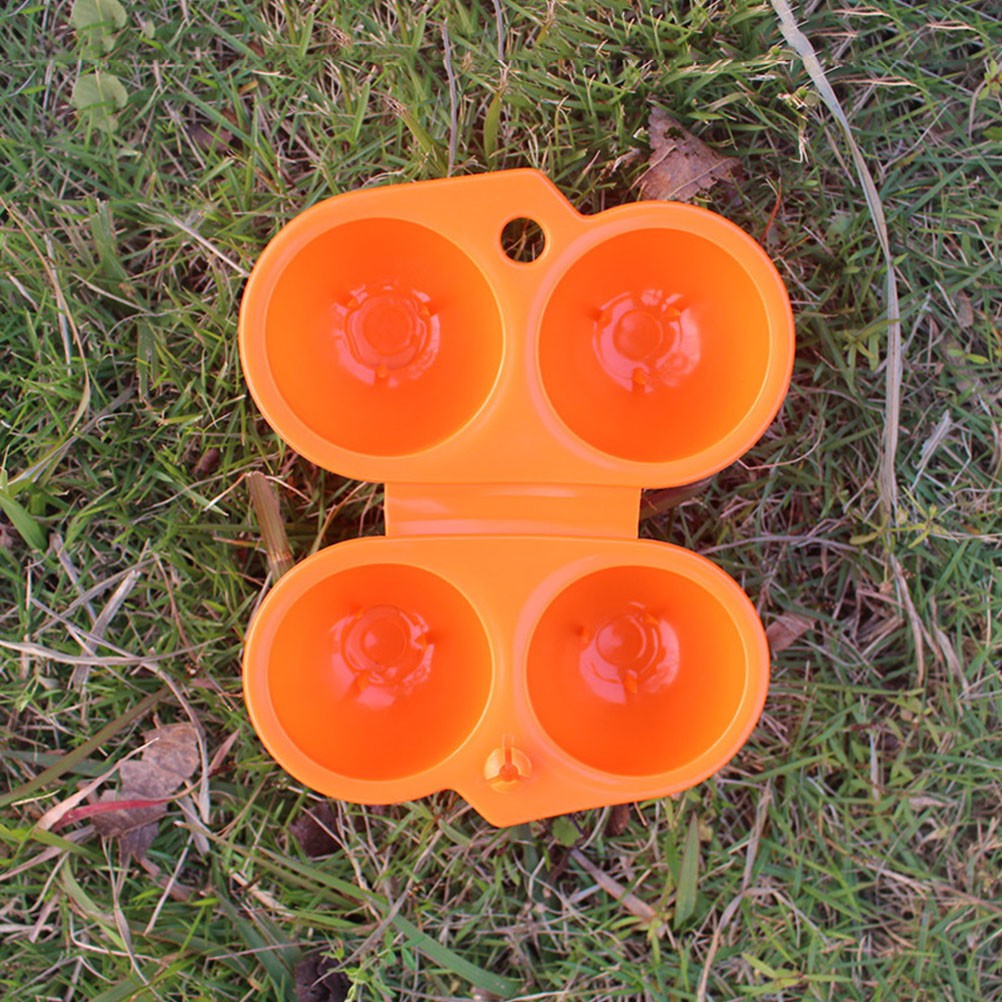 2 Pcs Shockproof Eggs Box Storage Camping Container Carrier for Travel