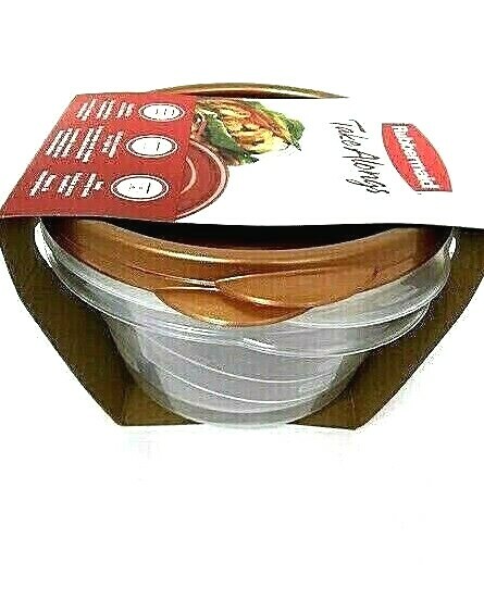 Rubbermaid Take Alongs Food Container Small Bowls 3.2 Cups Lids Set Of 2 NEW