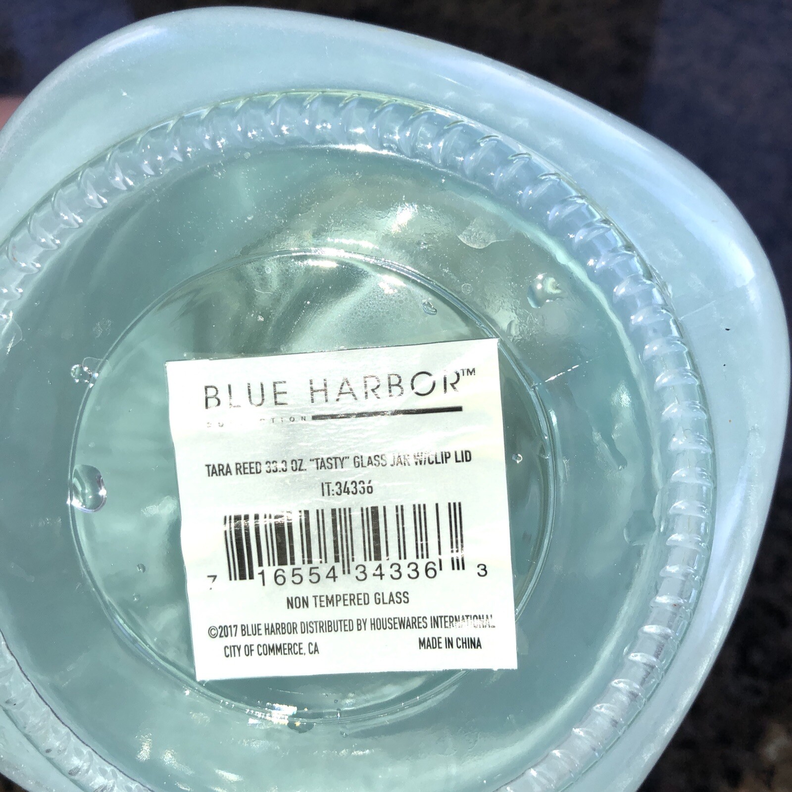 BLUE HARBOR Set Of 3 Sea Glass Colored Kitchen Canisters *see notes*